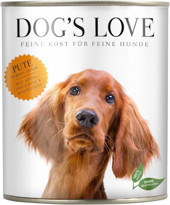 DOG'S LOVE Super Premium Nassfutter | Adult Pute | reichhaltiges und gesundes Alleinfuttermenü | Hundefutter in Lebensmittelqualität Aller Rohstoffe | 100% getreidefrei (6 x 800g) - Jetzt bei Amazon bestellen*