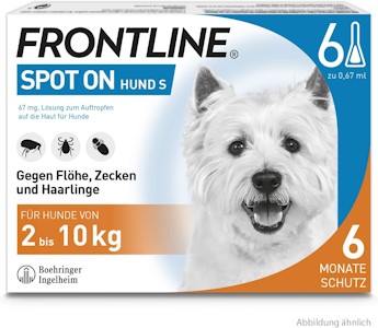FRONTLINE SPOT ON gegen Zecken und Flöhe bei Hunden 6 Stk. (2-10kg)  - Jetzt bei Amazon bestellen*