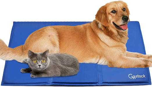 GoStock Kühlmatte für Hunde, Kühlmatte für Haustiere Ungiftiges Gel-Selbstkühlende Matte für Hunde und Katzen, Pet Cooling Mat Hund Cooler Pad für Kisten, Zwinger und Betten (90 * 60cm)