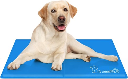 Pecute Kühlmatte für Hunde, langlebiger, Upgrade, Oxford-Stoff + PVC, Dicke 0,4 mm, automatische Kühlmatte für Haustiere
