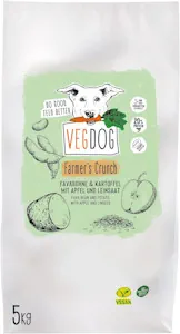 VEGDOG Farmer's Crunch veganes Trockenfutter für Adulte Hunde mit Kartoffel und Favabohne, getreidefreies Alleinfutter für Allergiker mit alternativer Proteinquelle (5kg)
