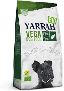 YARRAH Vega Vegetarisches Bio-Trockenfutter für Hunde – für alle Rassen und Altersgruppen | Exquisite Biologische Hundebrocken, 10kg | 100% biologisch & frei von künstlichen Zusätzen